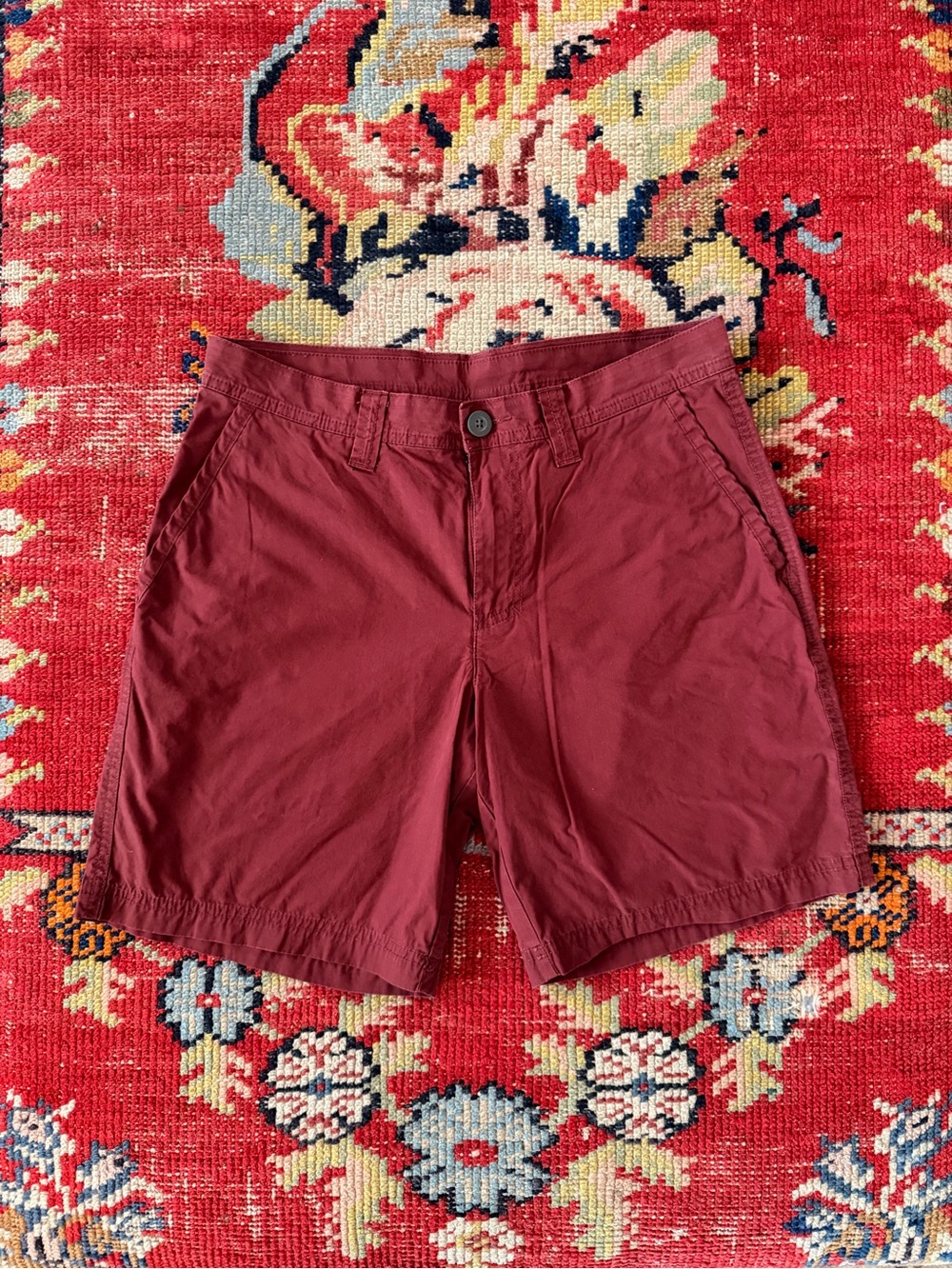 Columbia Men's Flat Front Shorts - Burgundy